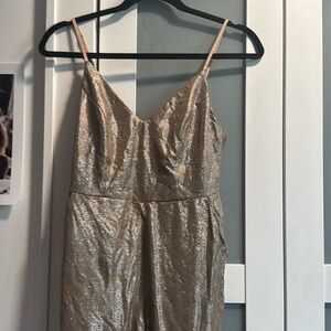 Gold wide legged jumpsuit
